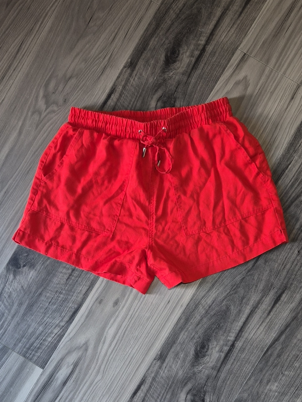 Express Women’s Red Elastic Waist Pull-On Shorts Small Stretchy Flowy SKU 0016